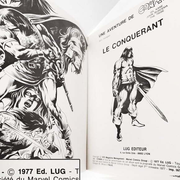 Conan Comic Book French LUG Vintage 1977 TPB Unread - Une Aventure Le Conquerant - Picture 3 of 9